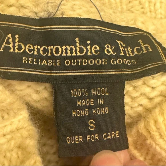 Abercrombie & Fitch Vintage 90s Wool Stripe Sweater Made in Hong Kong Size Small - Picture 4 of 9